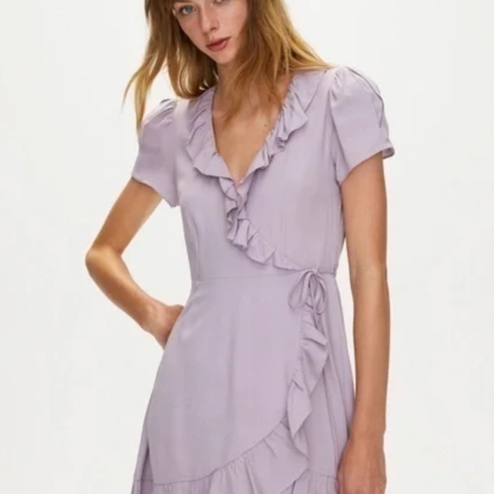 Ruffled tie around dress, size - medium, brand - Sunday Best